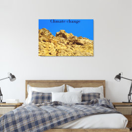 Klimaatverandering zorgt voor het milieu canvas afdruk