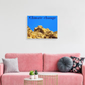 Klimaatverandering zorgt voor het milieu canvas afdruk (Insitu (Woonkamer))