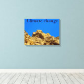 Klimaatverandering zorgt voor het milieu canvas afdruk (Insitu (Houten vloer))