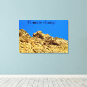 Klimaatverandering zorgt voor het milieu canvas afdruk (Insitu (Houten vloer))