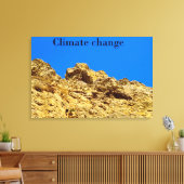 Klimaatverandering zorgt voor het milieu canvas afdruk (Insitu (Woonkamer))