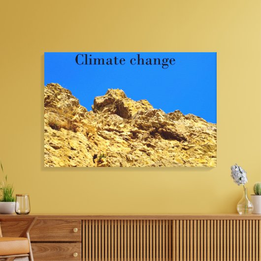 Klimaatverandering zorgt voor het milieu canvas afdruk (Insitu (Woonkamer))