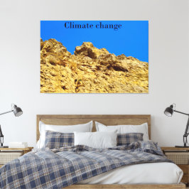 Klimaatverandering zorgt voor het milieu canvas afdruk