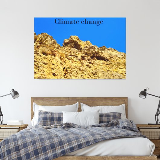 Klimaatverandering zorgt voor het milieu canvas afdruk (Insitu (Slaapkamer))