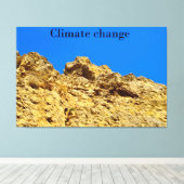 Klimaatverandering zorgt voor het milieu canvas afdruk (Insitu (Houten vloer))