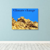 Klimaatverandering zorgt voor het milieu canvas afdruk (Insitu (Houten vloer))