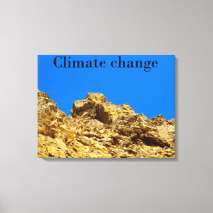 Klimaatverandering zorgt voor het milieu canvas afdruk