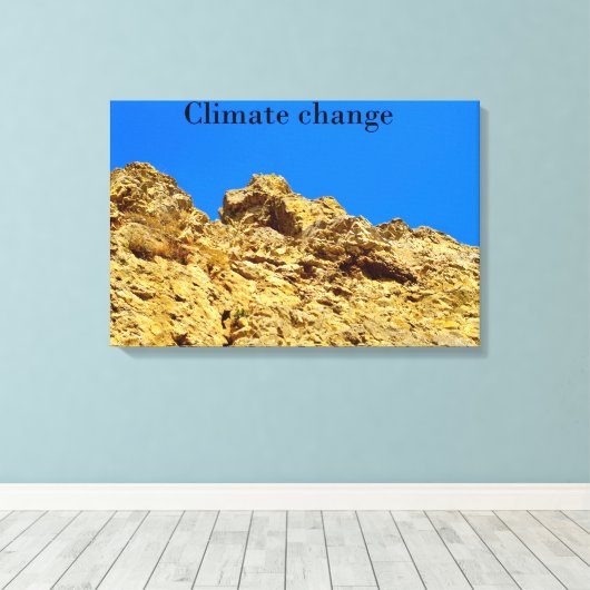 Klimaatverandering zorgt voor het milieu canvas afdruk (Insitu (Houten vloer))