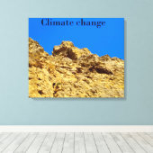 Klimaatverandering zorgt voor het milieu canvas afdruk (Insitu (Houten vloer))