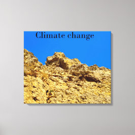 Klimaatverandering zorgt voor het milieu canvas afdruk