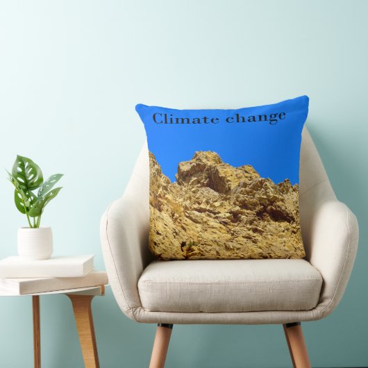 Klimaatverandering zorgt voor het milieu kussen (Stoel)