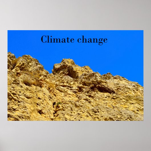 Klimaatverandering zorgt voor het milieu poster (Voorkant)