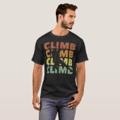 Klimaatweerklimmer op rotsen t-shirt (Voorkant volledig)
