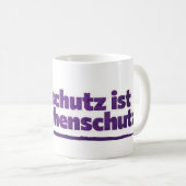 Klimaschutz ist Menschenschutz Koffiemok (Voorkant rechts)