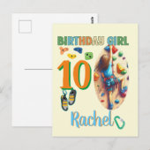 Klimavontuur Verjaardagsmeisje Avontuur Klaar Briefkaart (Voorkant / Achterkant)