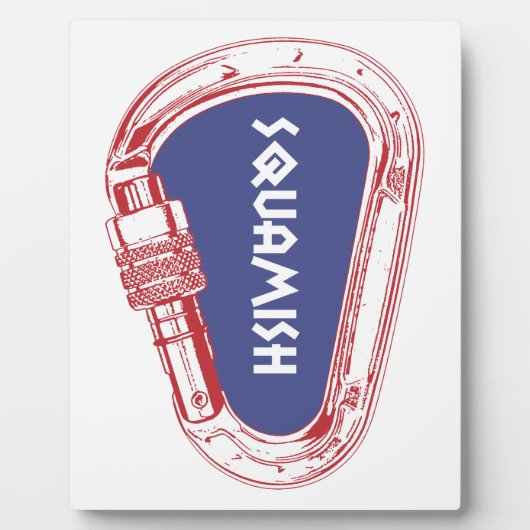 Klimbeker Carabiner Fotoplaat (Voorkant)