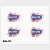 Klimbeker Carabiner Ovale Sticker (Vel)