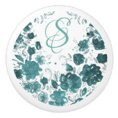 Klimbloemen Keramische Knop (Voorkant)