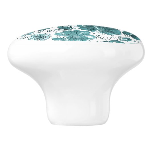 Klimbloemen Keramische Knop (Zijkant)