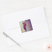 klimboom met beren kubus vierkante sticker (Envelop)