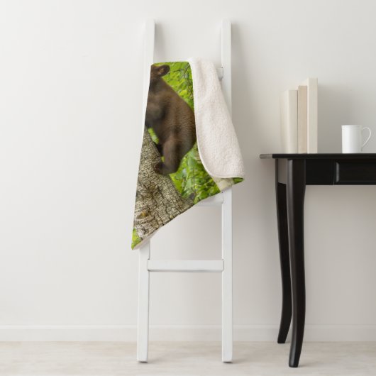 Klimboom met zwarte Beren Sherpa Deken (In situ)