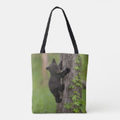 Klimboom voor zwarte Beren Tote Bag (Achterkant)