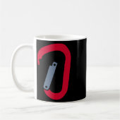 Klimcarabiner koffiemok (Links)