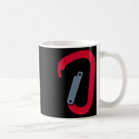Klimcarabiner koffiemok (Rechts)