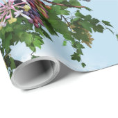 Klimende druiven en honingauzen bloemen cadeaupapier (Rol Hoek)