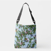 Klimende druiven en honingauzen bloemen crossbody tas (Voorkant)