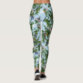 Klimende druiven en honingauzen bloemen leggings (Achterkant)