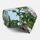 Klimende druiven en honingauzen bloemen stropdas (Opgerold)