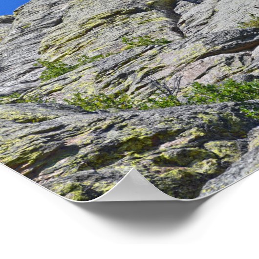 Klimer Nears Summit of Devils Tower, Wyoming Poster (Hoek)