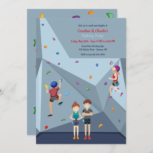 Klimfeestje Kaart (Voorkant / Achterkant)