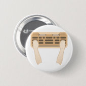 Klimgymzaal voor het horizontale trilwerk ronde button 5,7 cm (Voorkant /achterkant)