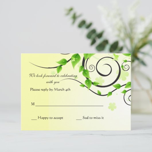 Klimietreactiekaart RSVP Kaartje (Staand voorkant)