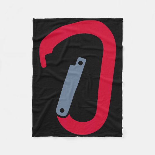 Klimkarabiner Fleece Deken (Voorkant)