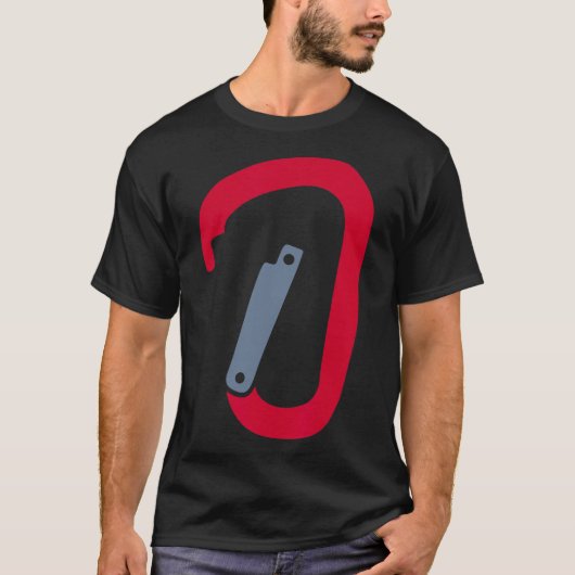 Klimkarabiner T-shirt (Voorkant)