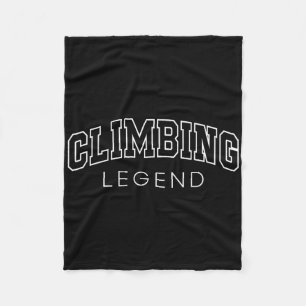Klimlegende Funny Sportieve Lettering Klimmer C Fleece Deken