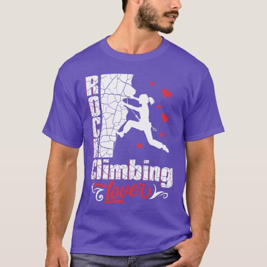 Klimliefhebber vintage t-shirt (Voorkant)