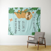 Klimluiaard Jungle Verjaardagsfeest Tapijt Wandkleed (In Situ (horizontaal))