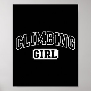 Klimmeis meisje leuk atletisch lettertype dochter poster