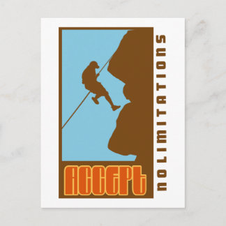 Klimmen accepteren geen beperkingen briefkaart