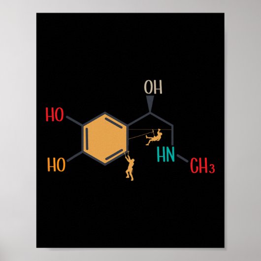 Klimmen Adrenaline Formule Boulderen Chemische Rot Poster (Voorkant)