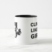 Klimmen als een meisje rotsklimmen vrouw mok (Midden)