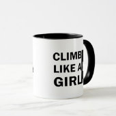 Klimmen als een meisje rotsklimmen vrouw mok (Voorkant rechts)