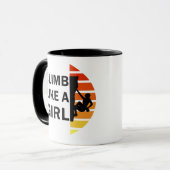 Klimmen als een meisje rotsklimmen vrouw mok (Voorkant links)