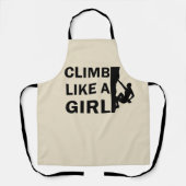 Klimmen als een meisje rotsklimmen vrouw schort (Voorkant)