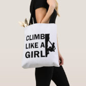 Klimmen als een meisje rotsklimmen vrouw tote bag (Dichtbij)
