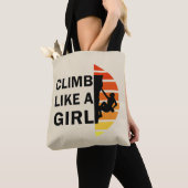 Klimmen als een meisje rotsklimmen vrouw tote bag (Dichtbij)
